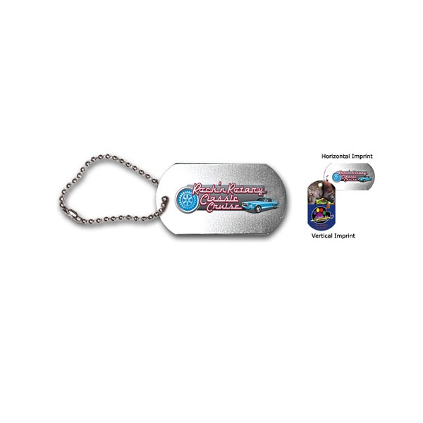 ''KA8028500 Aluminum DOG Tag with 4-1/2'''' Ball Chain and Full Color Digit''